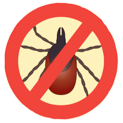 No Tick Sign 250 avoid ticks lyme disease