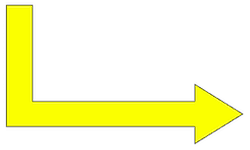 Yellow Arrow 250 yellow right angle arrow